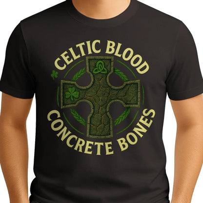 Irish T-Shirt - Blood Concrete Bones, Unisex Streetwear - Celtic Wolfwear
