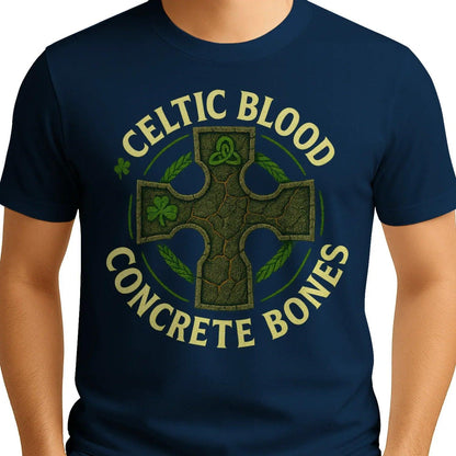 Irish T-Shirt - Blood Concrete Bones, Unisex Streetwear - Celtic Wolfwear