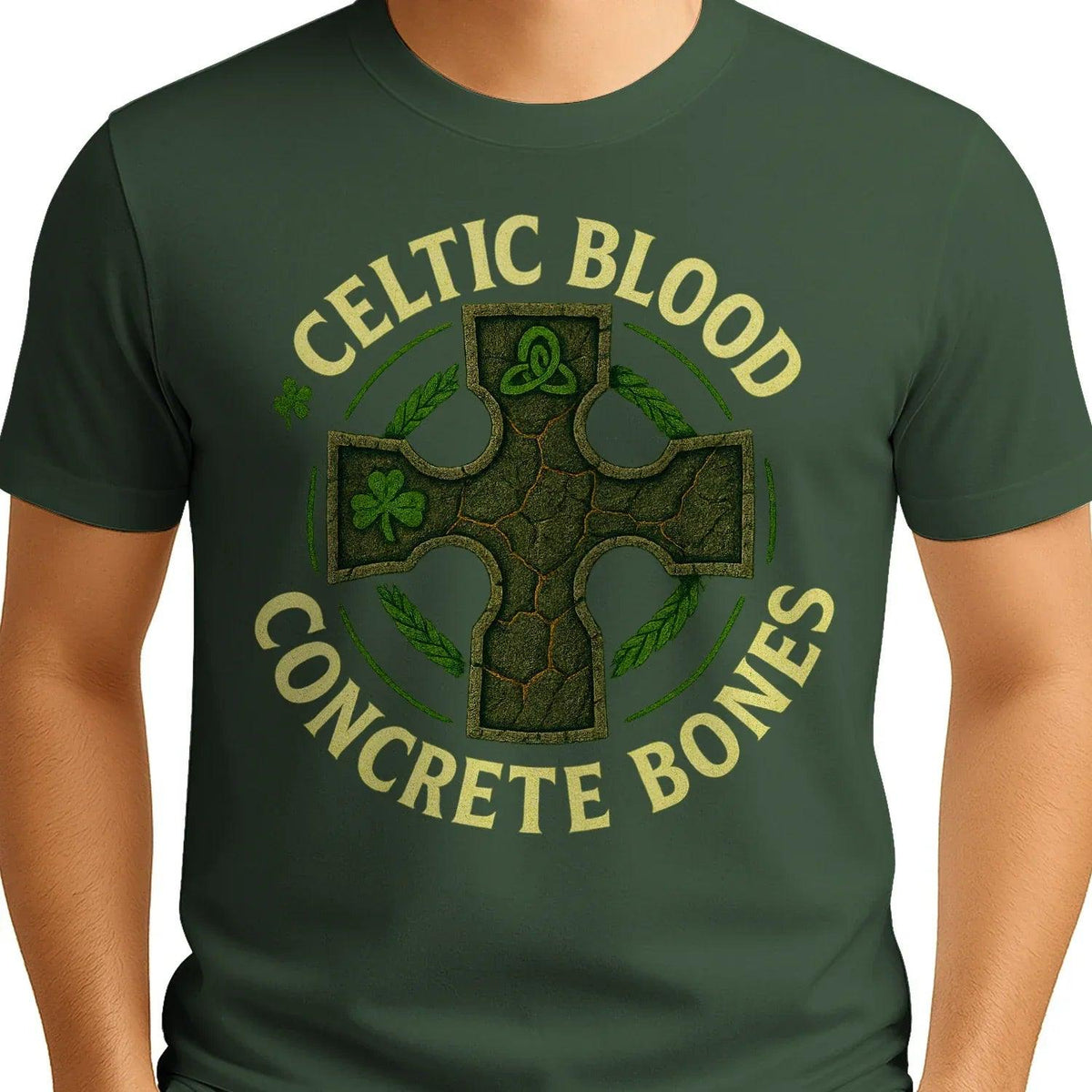 Irish T-Shirt - Blood Concrete Bones, Unisex Streetwear - Celtic Wolfwear