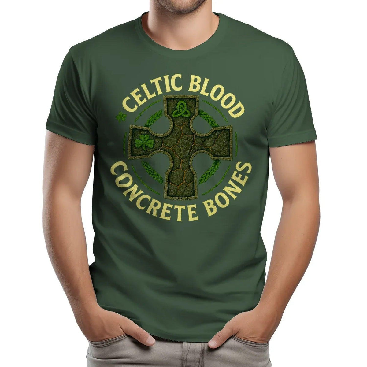Irish T-Shirt - Blood Concrete Bones, Unisex Streetwear - Celtic Wolfwear