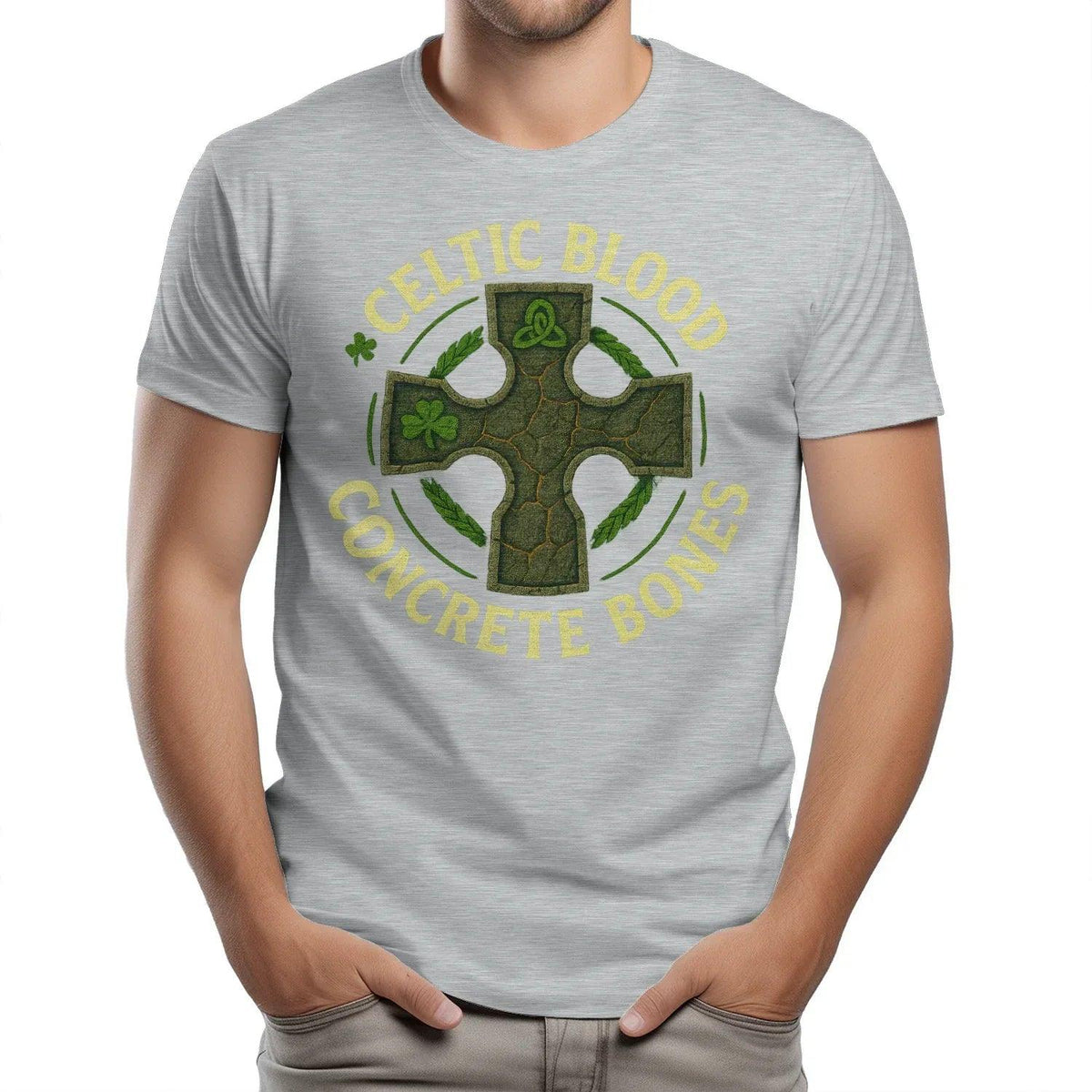 Irish T-Shirt - Blood Concrete Bones, Unisex Streetwear - Celtic Wolfwear