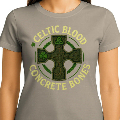 Irish T-Shirt - Blood Concrete Bones, Unisex Streetwear - Celtic Wolfwear