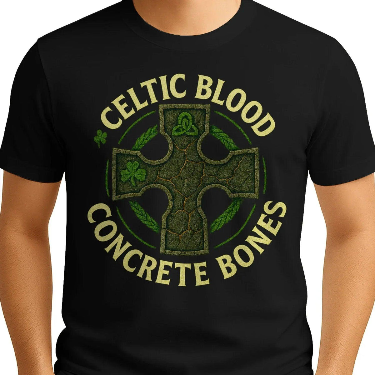 Irish T-Shirt - Blood Concrete Bones, Unisex Streetwear - Celtic Wolfwear