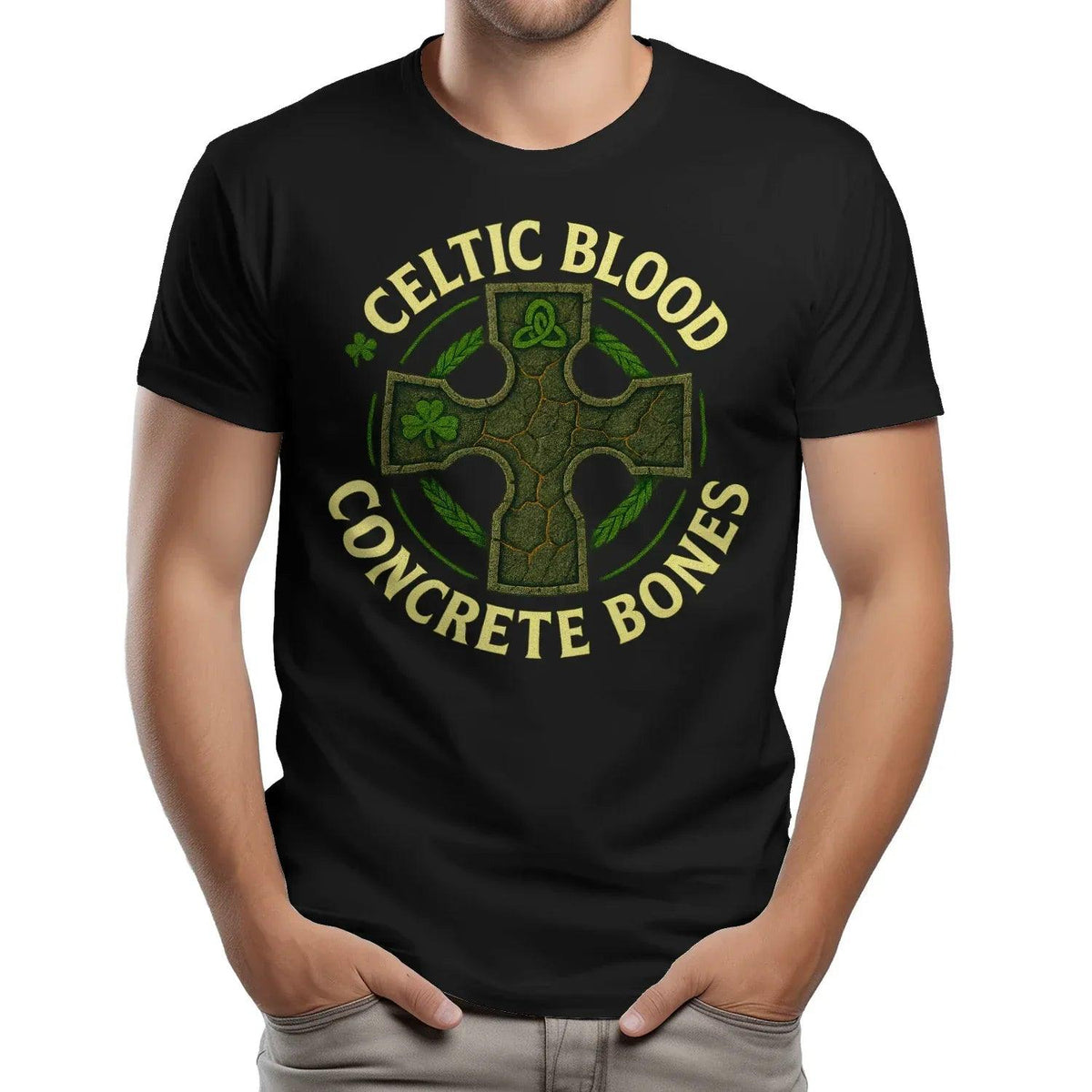 Irish T-Shirt - Blood Concrete Bones, Unisex Streetwear - Celtic Wolfwear