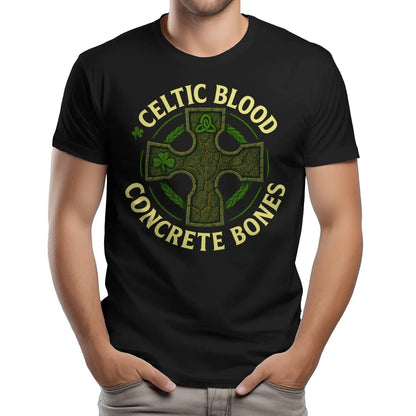 Irish T-Shirt - Blood Concrete Bones, Unisex Streetwear - Celtic Wolfwear