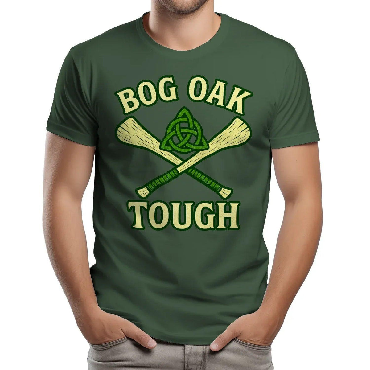 Irish T-Shirt - Bog Oak Souvenir, Unisex Matchday Wear - Celtic Wolfwear