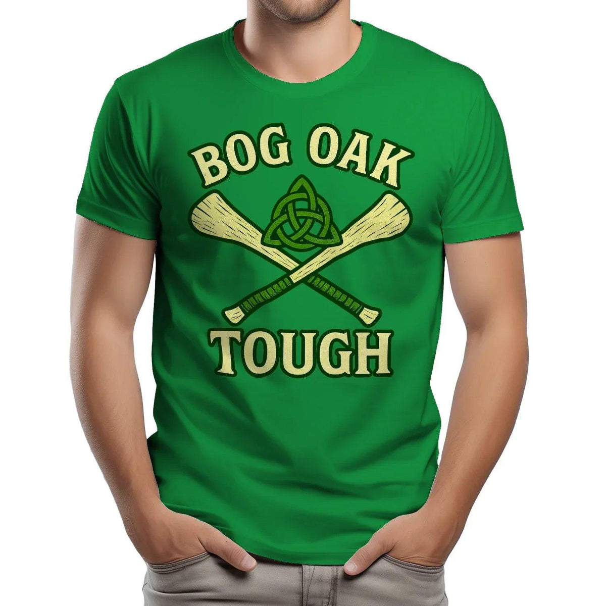 Irish T-Shirt - Bog Oak Souvenir, Unisex Matchday Wear - Celtic Wolfwear