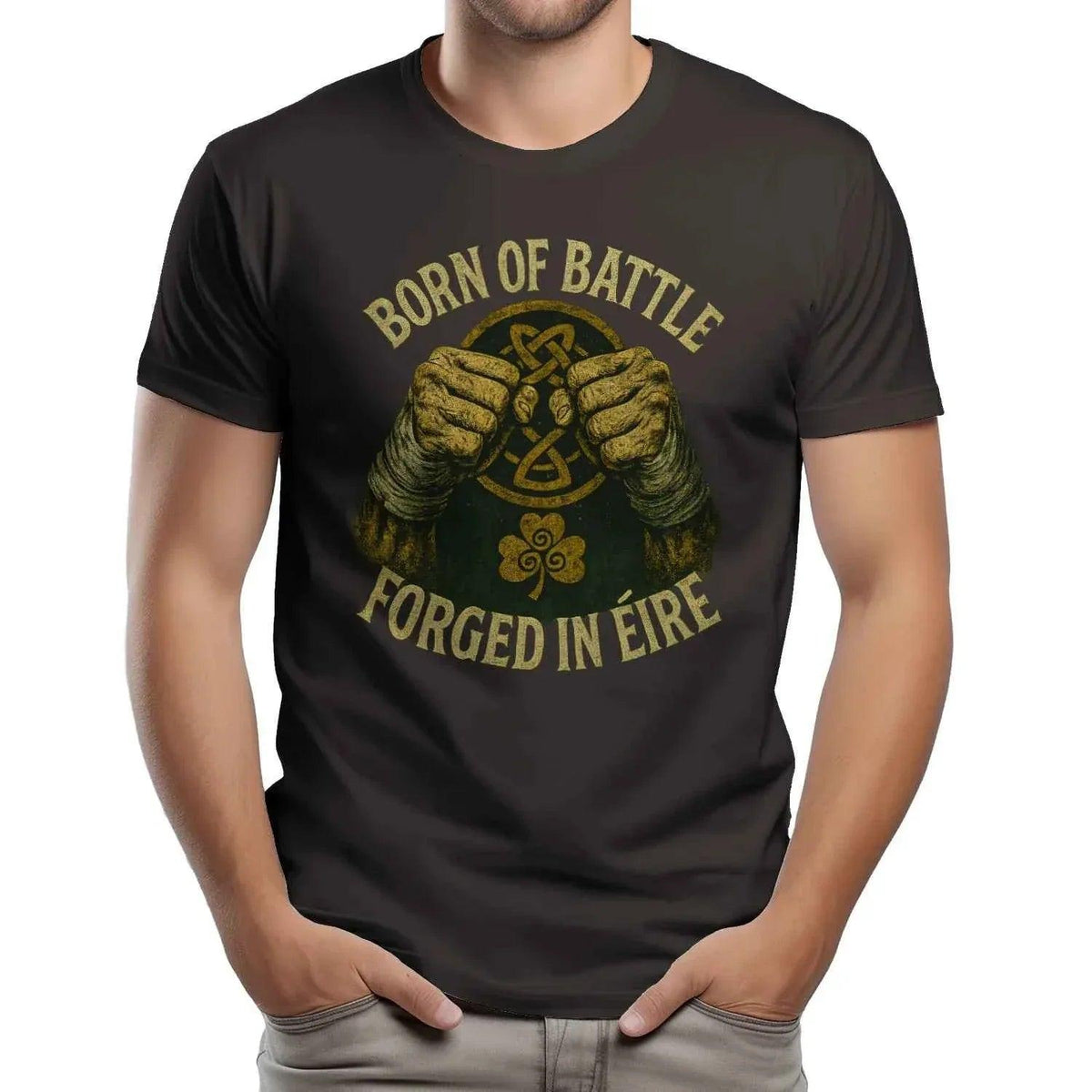 Irish T-Shirt - Born of Battle Forged Unisex Streetwear - Celtic Wolfwear