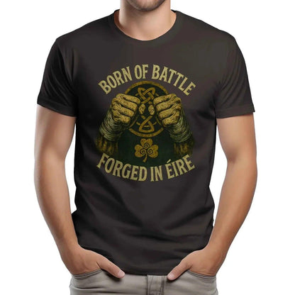 Irish T-Shirt - Born of Battle Forged Unisex Streetwear - Celtic Wolfwear