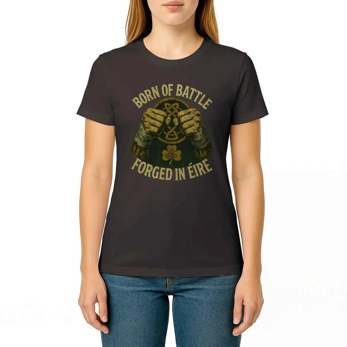 Irish T-Shirt - Born of Battle Forged Unisex Streetwear - Celtic Wolfwear