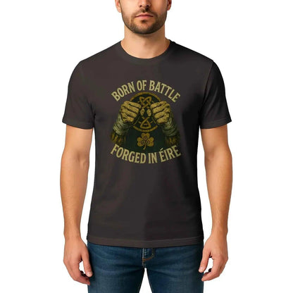Irish T-Shirt - Born of Battle Forged Unisex Streetwear - Celtic Wolfwear