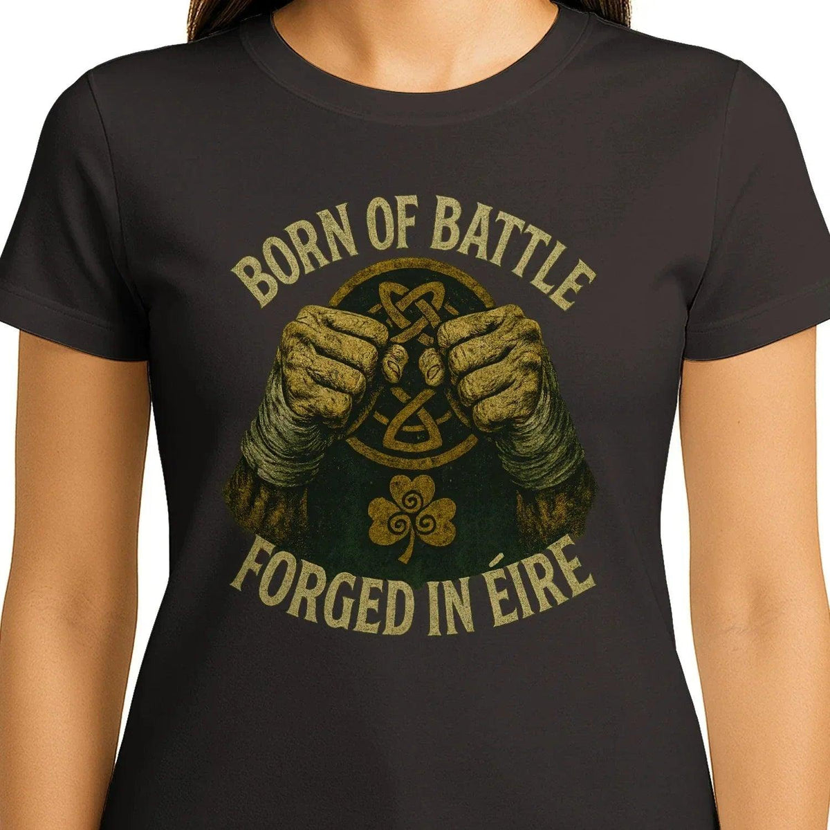 Irish T-Shirt - Born of Battle Forged Unisex Streetwear - Celtic Wolfwear