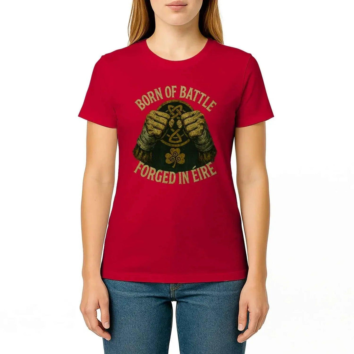 Irish T-Shirt - Born of Battle Forged Unisex Streetwear - Celtic Wolfwear