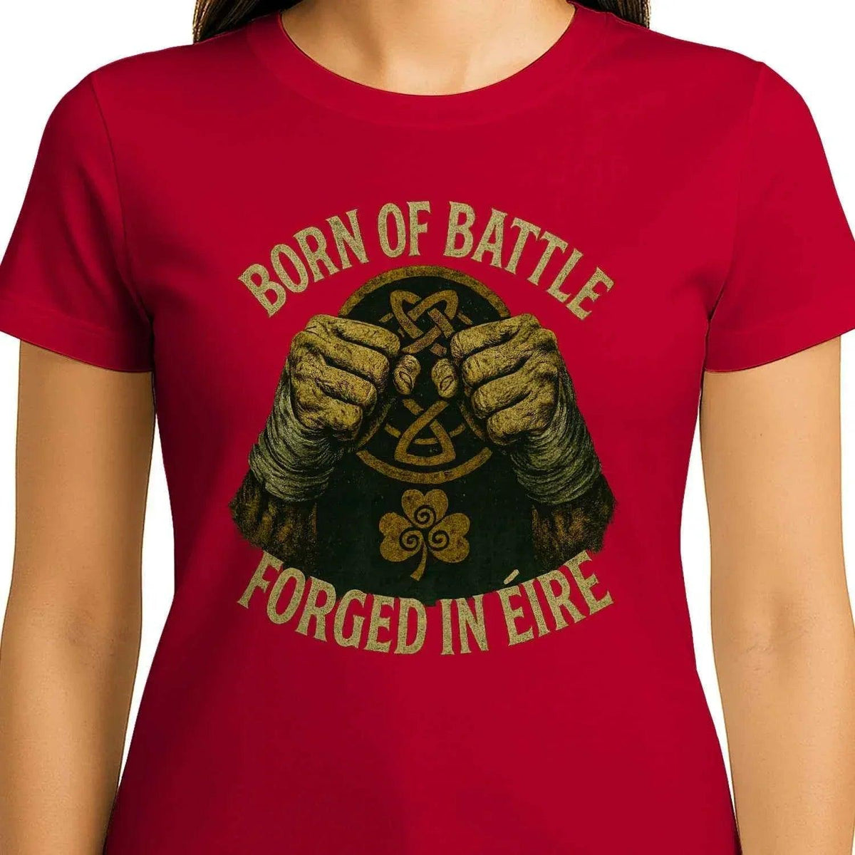 Irish T-Shirt - Born of Battle Forged Unisex Streetwear - Celtic Wolfwear