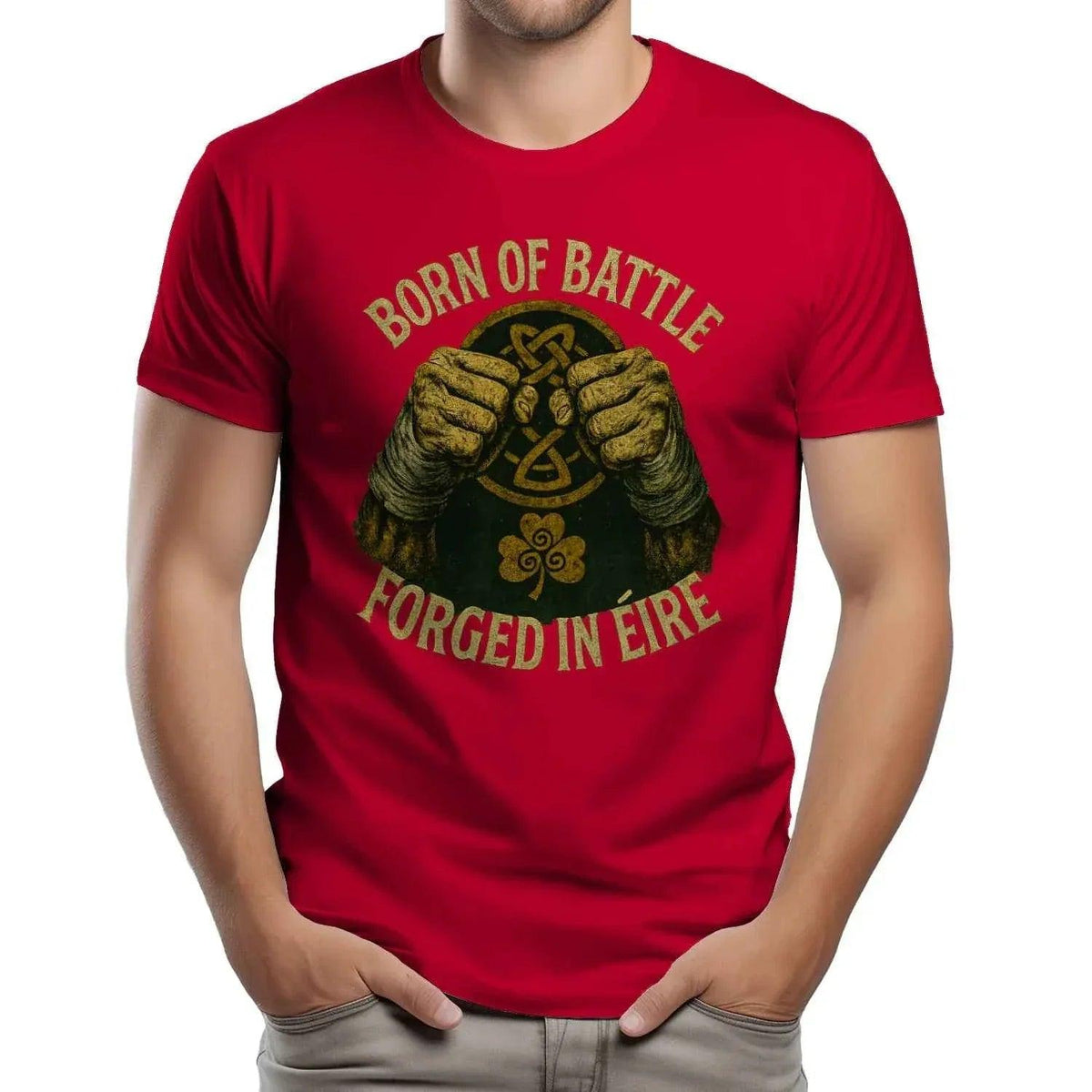 Irish T-Shirt - Born of Battle Forged Unisex Streetwear - Celtic Wolfwear