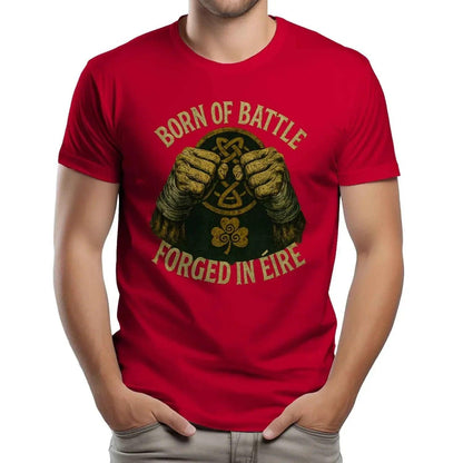 Irish T-Shirt - Born of Battle Forged Unisex Streetwear - Celtic Wolfwear