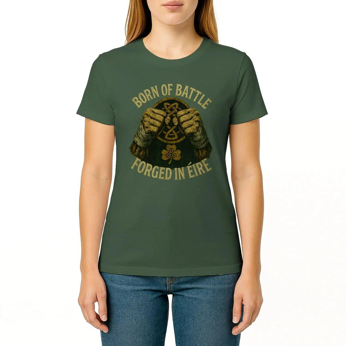 Irish T-Shirt - Born of Battle Forged Unisex Streetwear - Celtic Wolfwear