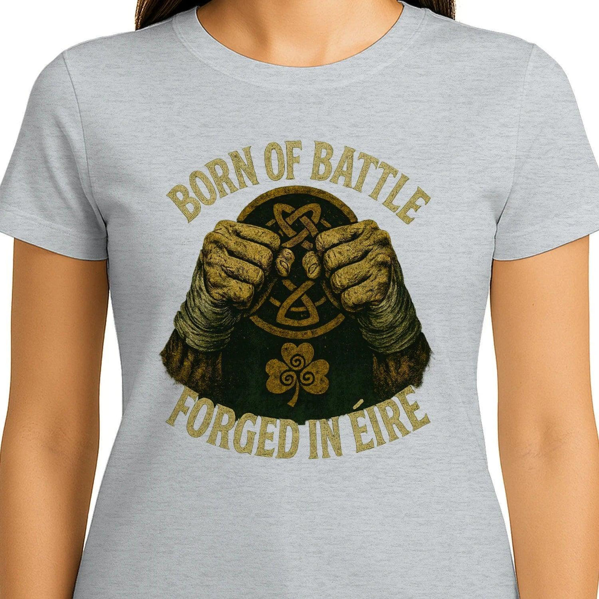 Irish T-Shirt - Born of Battle Forged Unisex Streetwear - Celtic Wolfwear
