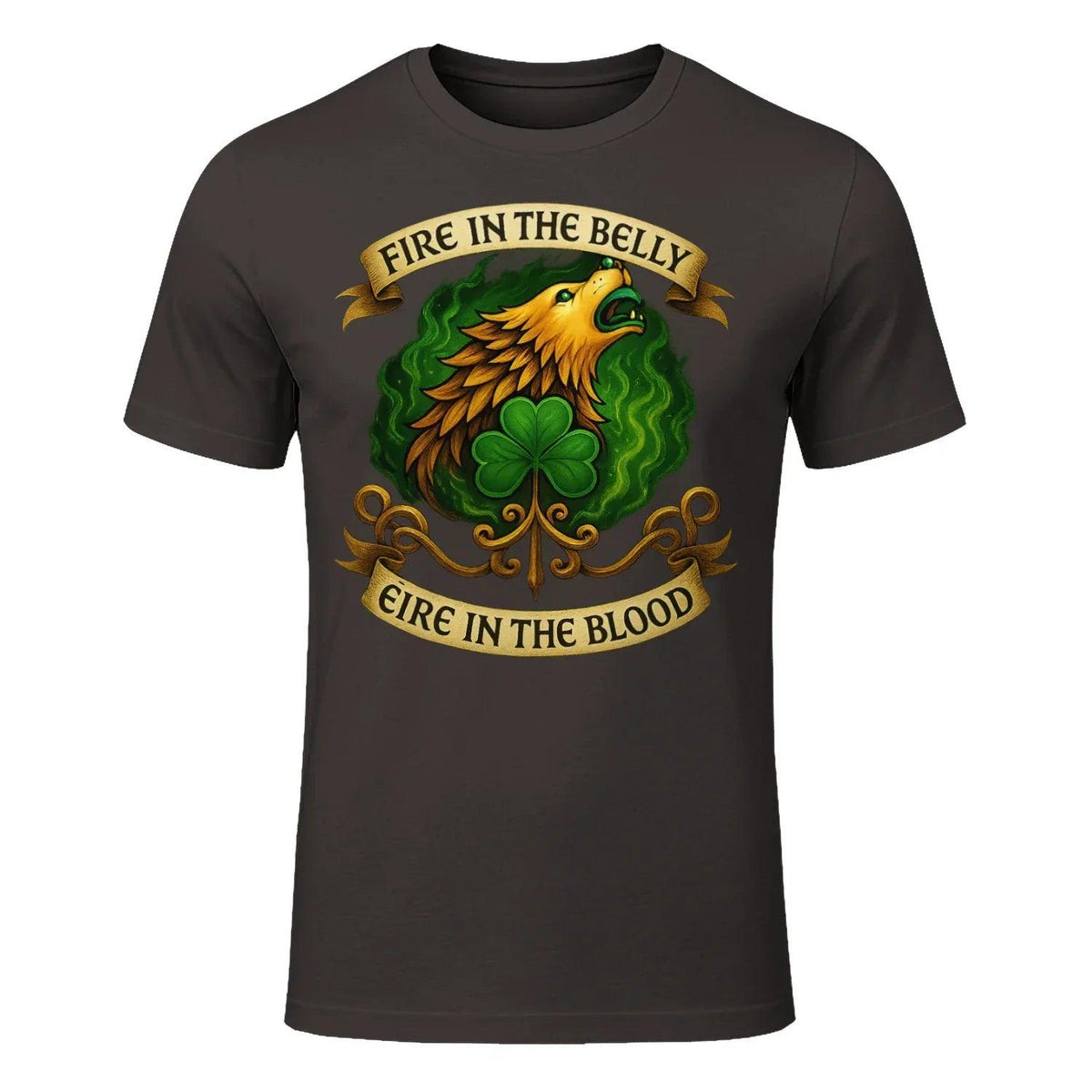 Irish T-Shirt - Fire in the Belly Éire Unisex Streetwear - Celtic Wolfwear