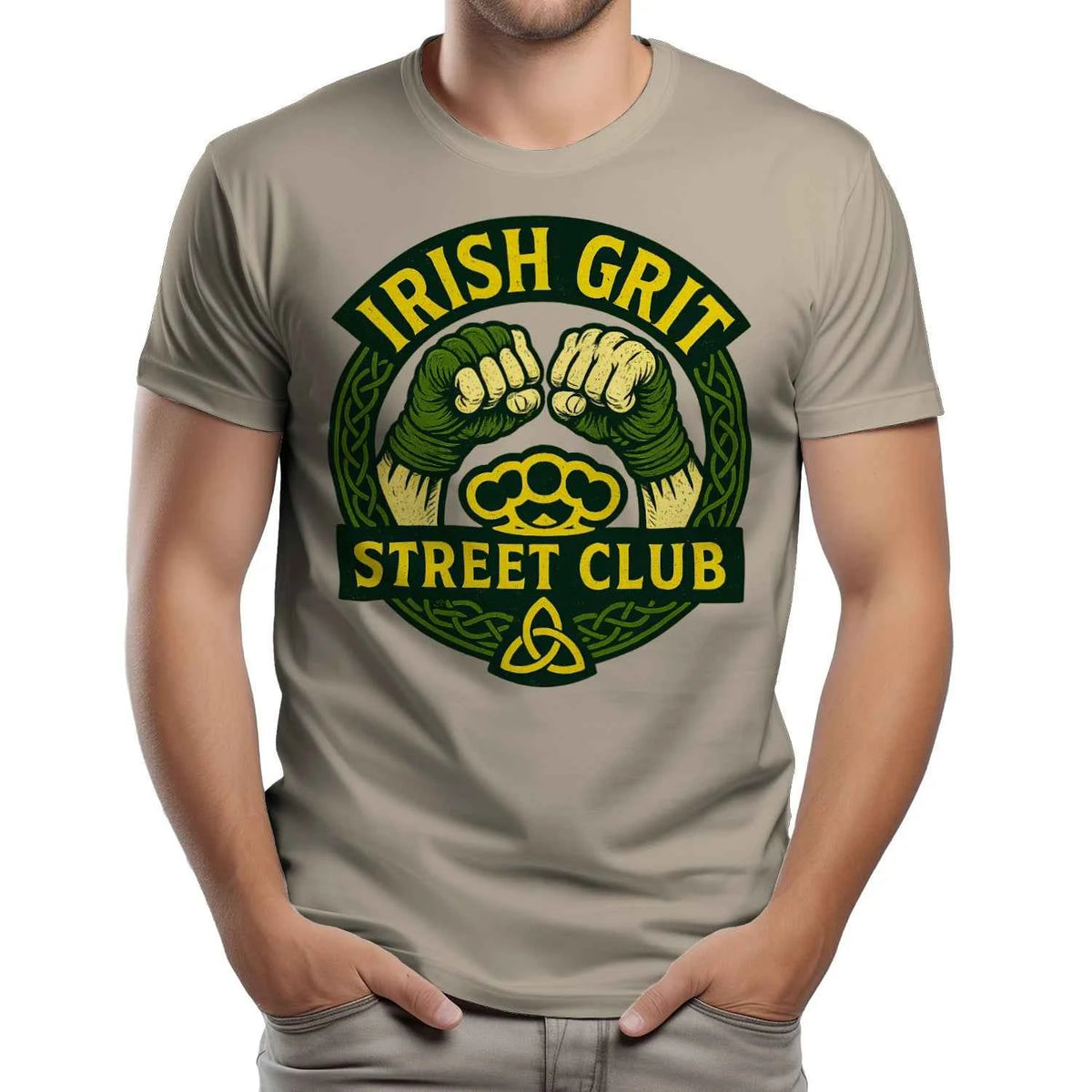 Irish T-Shirt - Grit Street Club, Unisex Matchday Wear - Celtic Wolfwear