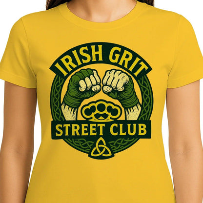 Irish T-Shirt - Grit Street Club, Unisex Matchday Wear - Celtic Wolfwear
