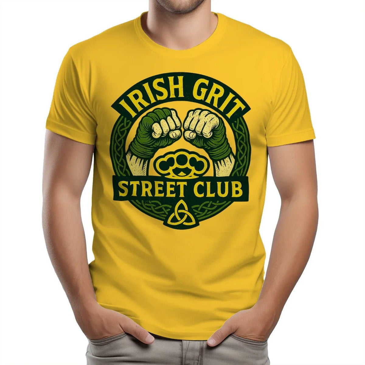 Irish T-Shirt - Grit Street Club, Unisex Matchday Wear - Celtic Wolfwear