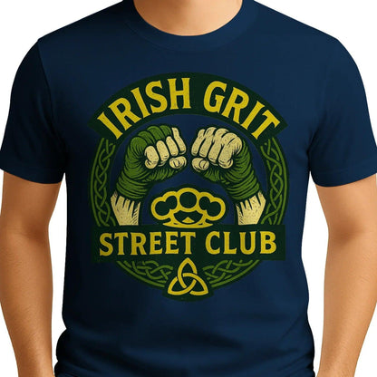 Irish T-Shirt - Grit Street Club, Unisex Matchday Wear - Celtic Wolfwear