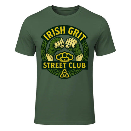 Irish T-Shirt - Grit Street Club, Unisex Matchday Wear - Celtic Wolfwear