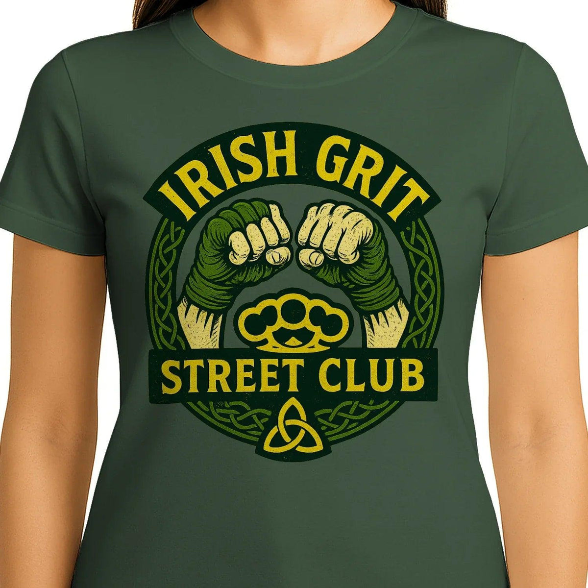Irish T-Shirt - Grit Street Club, Unisex Matchday Wear - Celtic Wolfwear