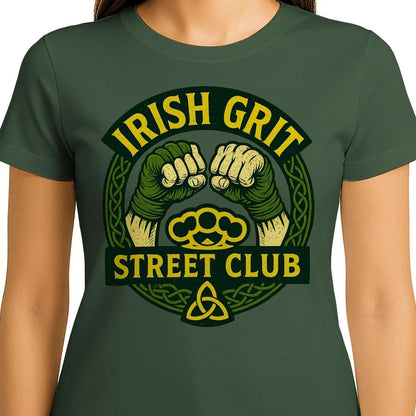 Irish T-Shirt - Grit Street Club, Unisex Matchday Wear - Celtic Wolfwear