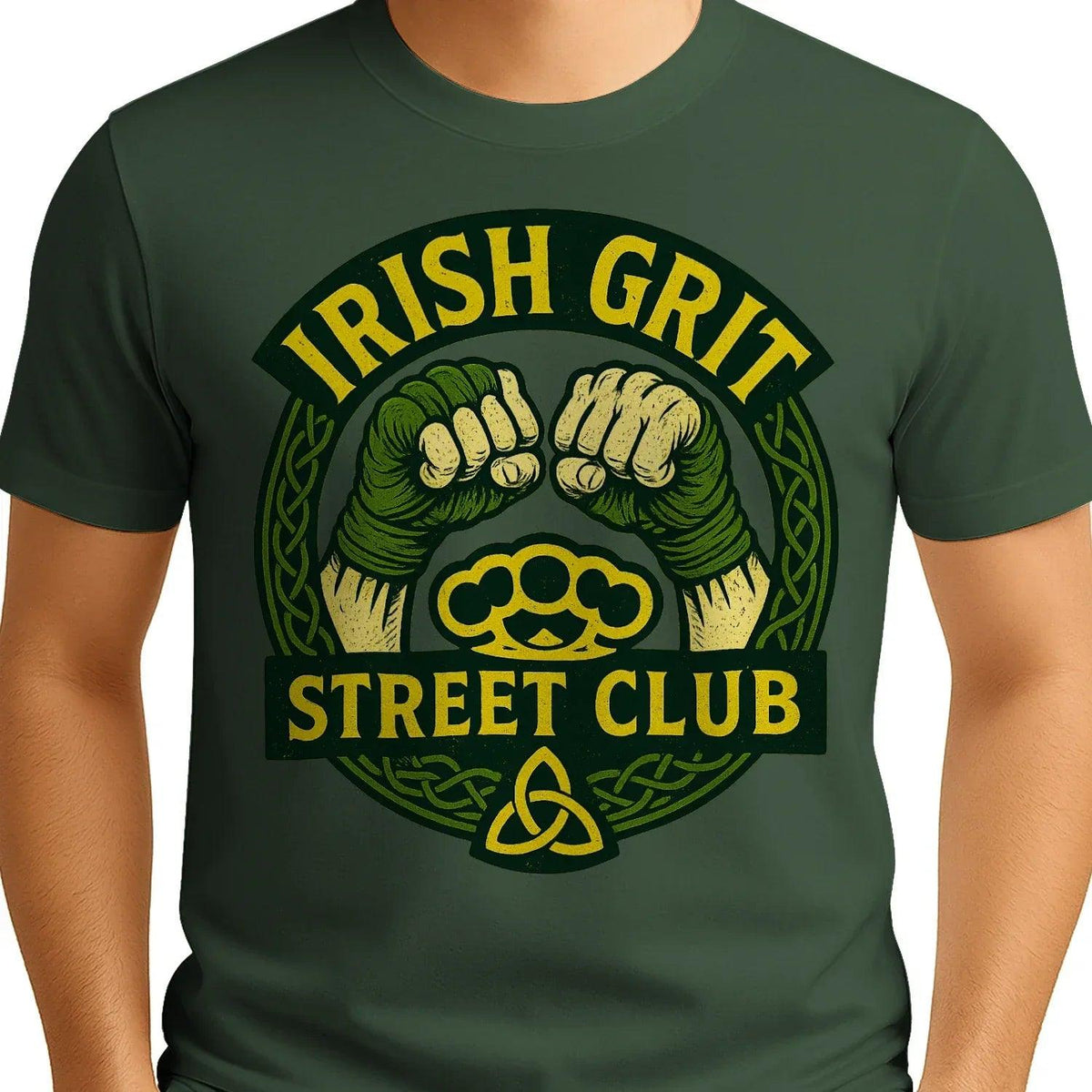 Irish T-Shirt - Grit Street Club, Unisex Matchday Wear - Celtic Wolfwear