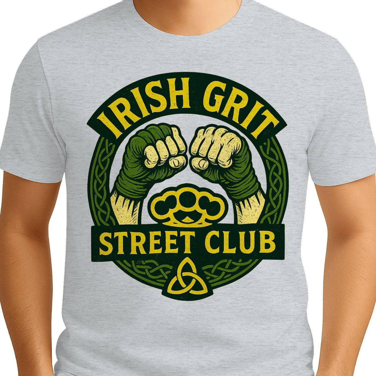 Irish T-Shirt - Grit Street Club, Unisex Matchday Wear - Celtic Wolfwear