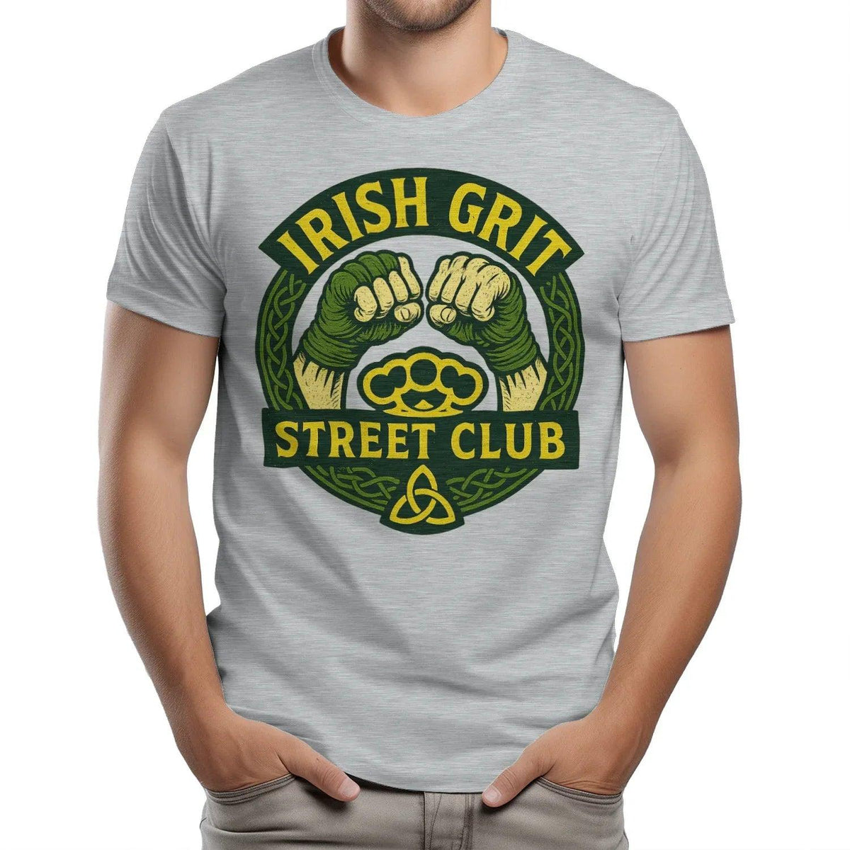 Irish T-Shirt - Grit Street Club, Unisex Matchday Wear - Celtic Wolfwear