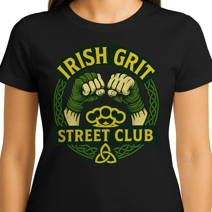 Irish T-Shirt - Grit Street Club, Unisex Matchday Wear - Celtic Wolfwear
