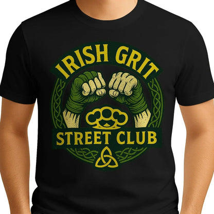 Irish T-Shirt - Grit Street Club, Unisex Matchday Wear - Celtic Wolfwear