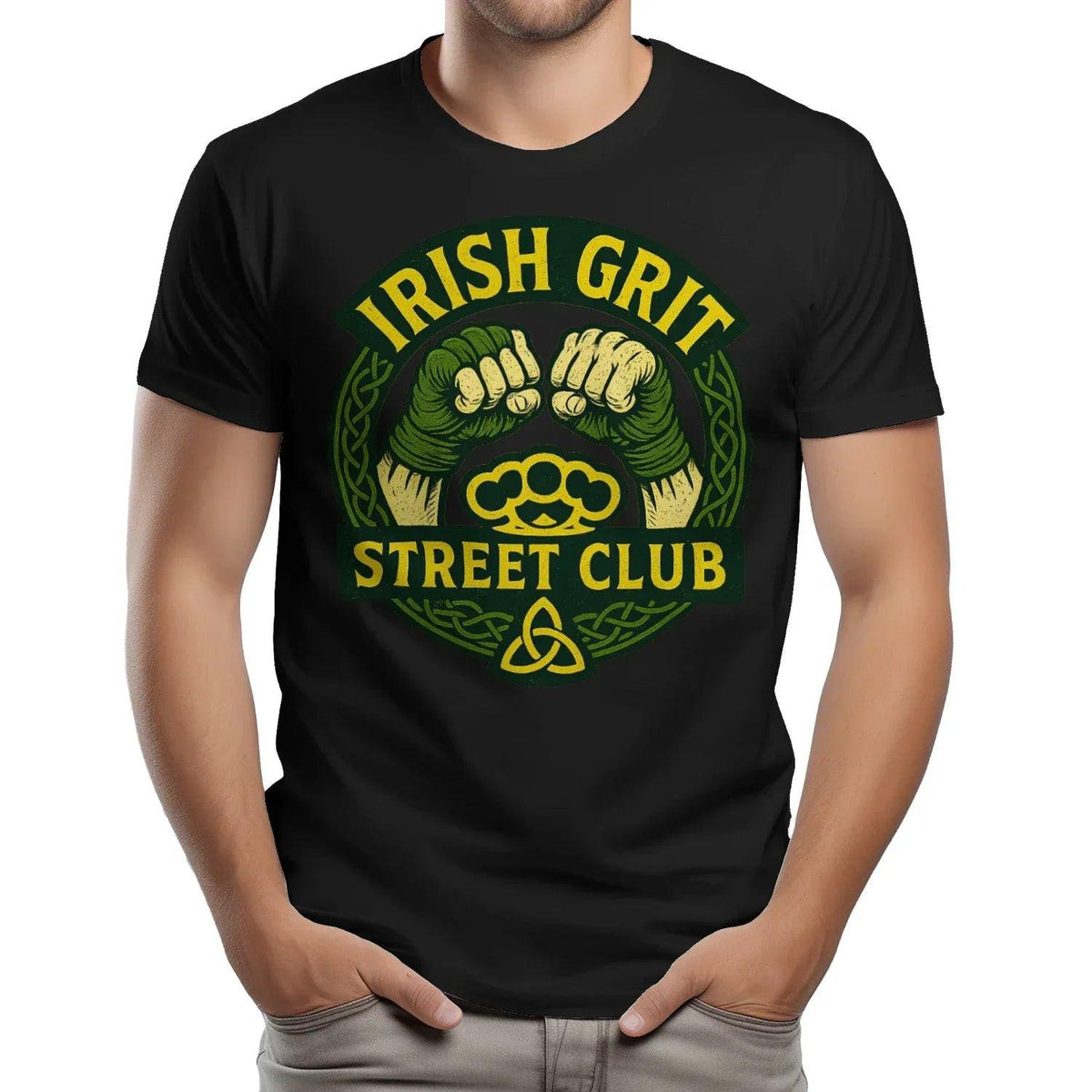 Irish T-Shirt - Grit Street Club, Unisex Matchday Wear - Celtic Wolfwear
