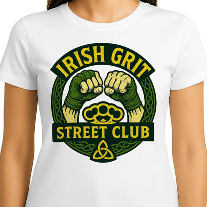 Irish T-Shirt - Grit Street Club, Unisex Matchday Wear - Celtic Wolfwear