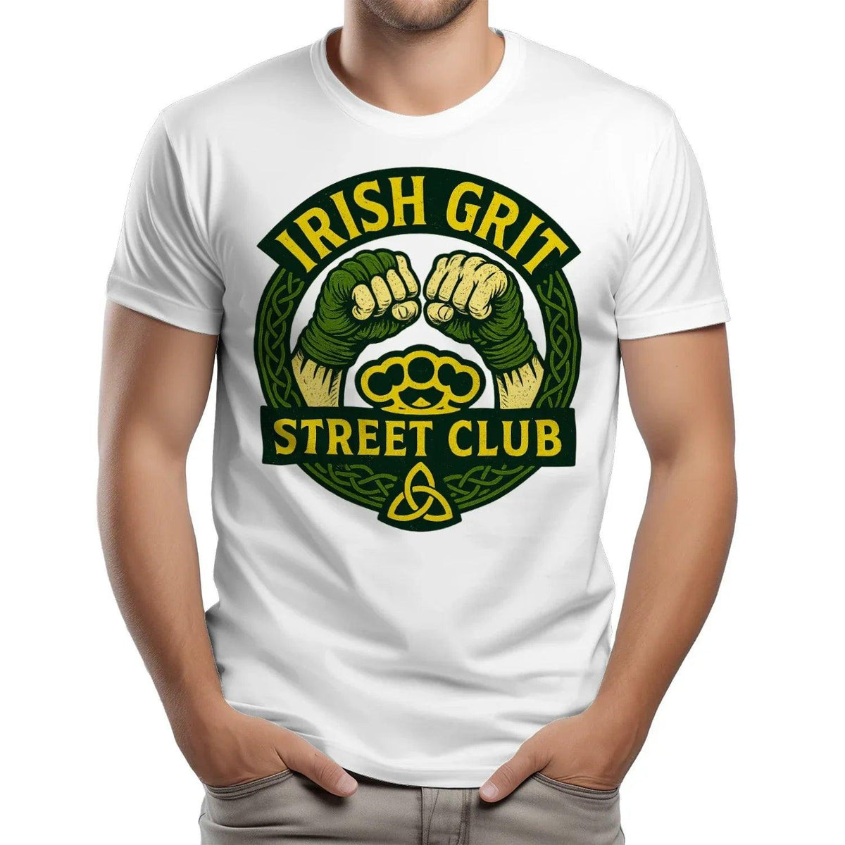 Irish T-Shirt - Grit Street Club, Unisex Matchday Wear - Celtic Wolfwear