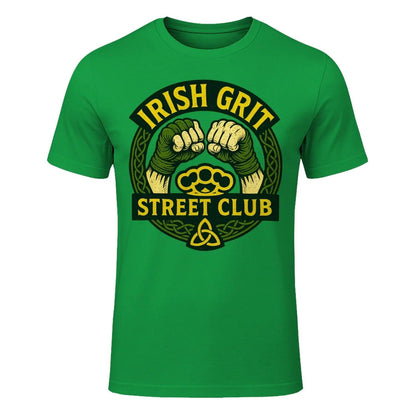 Irish T-Shirt - Grit Street Club, Unisex Matchday Wear - Celtic Wolfwear