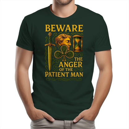 Irish T-Shirt - Heritage Black Tee, Heritage Streetwear - Celtic Wolfwear