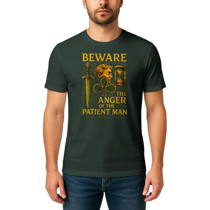 Irish T-Shirt - Heritage Black Tee, Heritage Streetwear - Celtic Wolfwear
