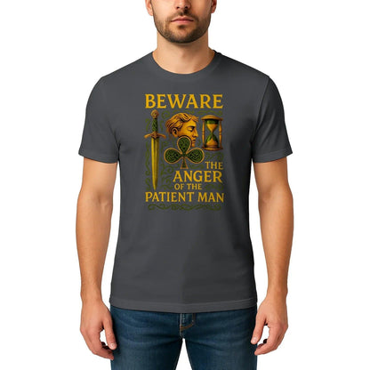 Irish T-Shirt - Heritage Black Tee, Heritage Streetwear - Celtic Wolfwear