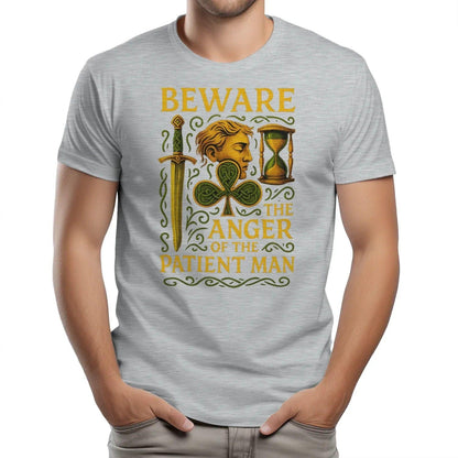 Irish T-Shirt - Heritage Black Tee, Heritage Streetwear - Celtic Wolfwear