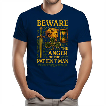 Irish T-Shirt - Heritage Black Tee, Heritage Streetwear - Celtic Wolfwear