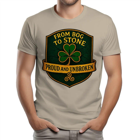 Irish T-Shirt - Heritage Bog to Stone Unbroken Tees Unisex - Celtic Wolfwear