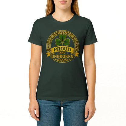 Irish T-Shirt - Heritage Crew Shamrock Emblem Print Unisex - Celtic Wolfwear