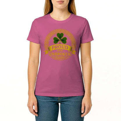 Irish T-Shirt - Heritage Crew Shamrock Emblem Print Unisex - Celtic Wolfwear
