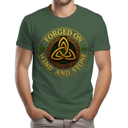 Irish T-Shirt - Heritage Forged on Wind and Stone Tee - Celtic Wolfwear