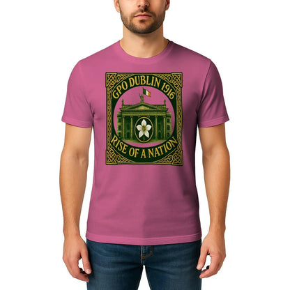 Irish T-Shirt - Heritage GPO Dublin 1916 Tee Green Unisex - Celtic Wolfwear