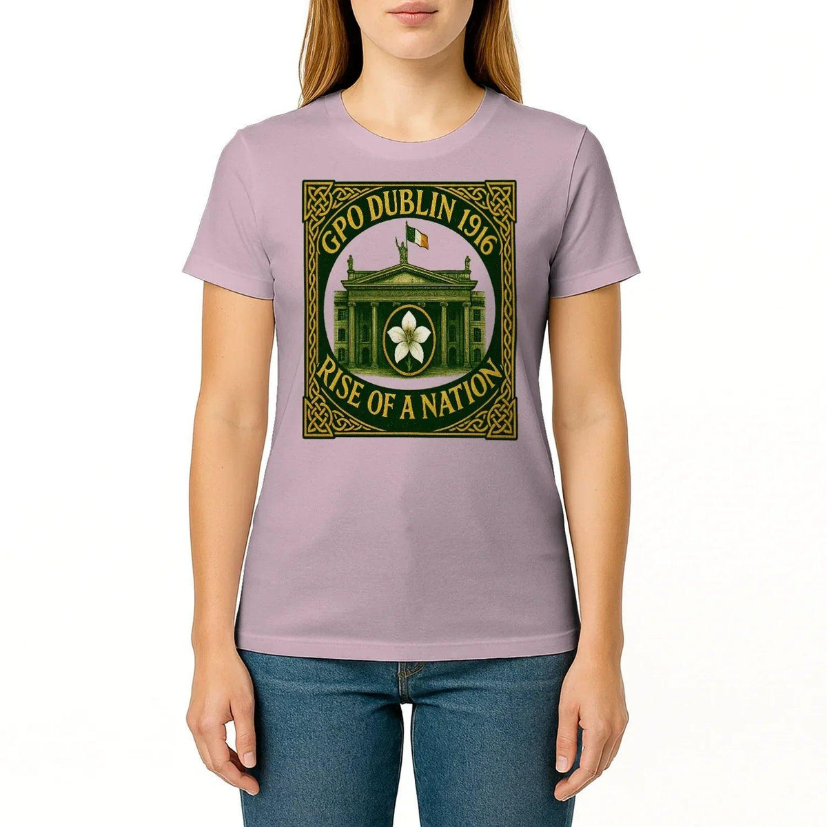 Irish T-Shirt - Heritage GPO Dublin 1916 Tee Green Unisex - Celtic Wolfwear